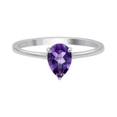 Amethyst Ring For Women Sterling Silver Amethyst Minimalist Ring Tiny Ring Gift For Her